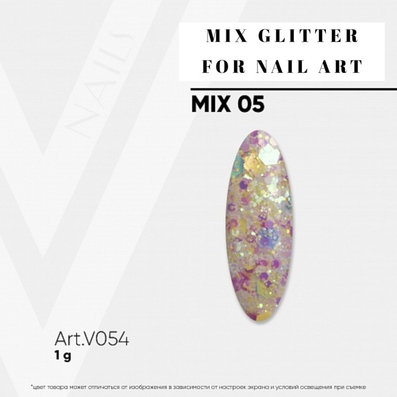 Professional nail products from Russia MIX GLITTER