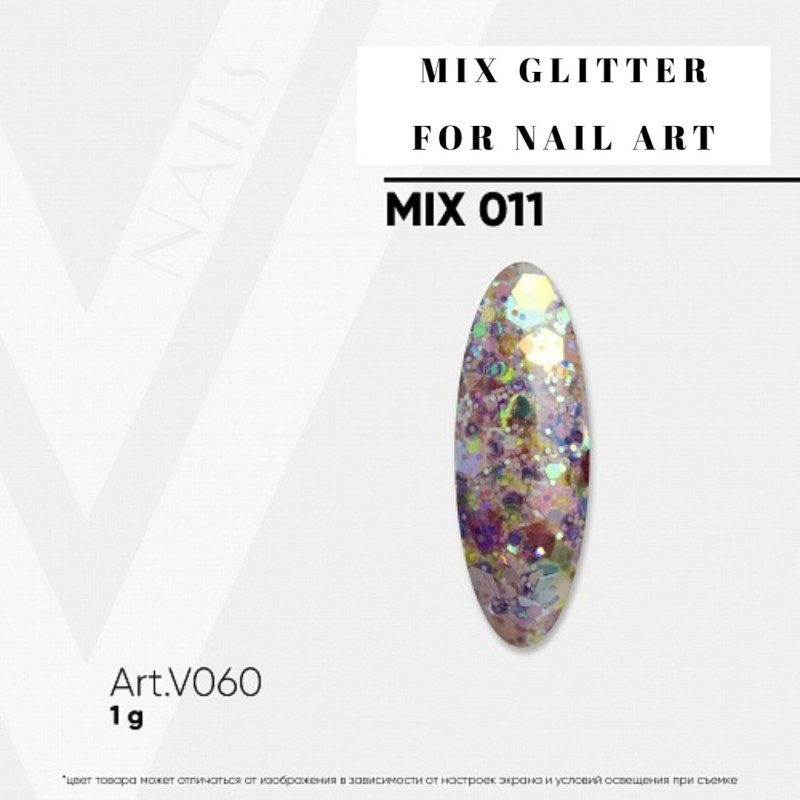 Professional nail products from Russia MIX GLITTER