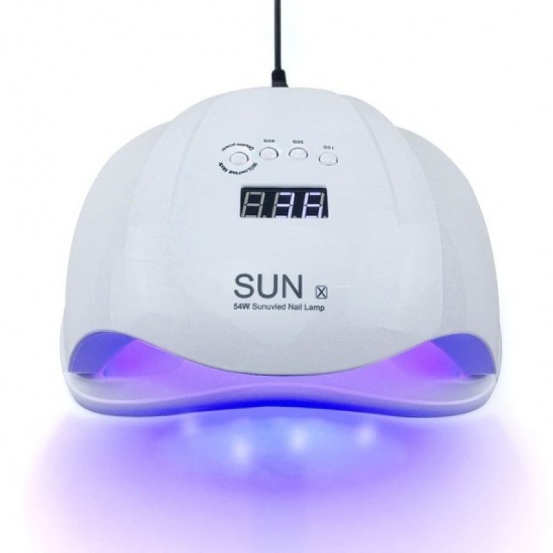 Led Lamp 54W SUN X Λειτουργεί με διπλό μήκος κύματος ( 365 & 405NM) για άμεσο πολυμερισμό σε όλα τα υλικά, ανεξαρτήτως εταιρείας και σύστασης του προϊόντος.
