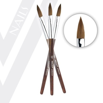 Πινέλο Φυσικής Τρίχας, Ακρυλικού Mileo №12